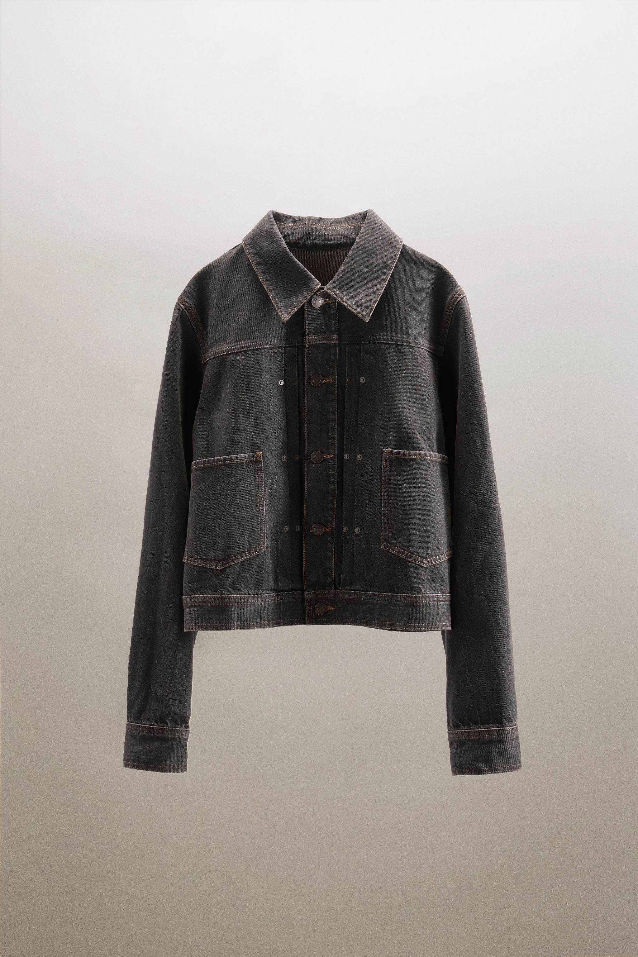 TRF PLEATED SEAM DENIM JACKET